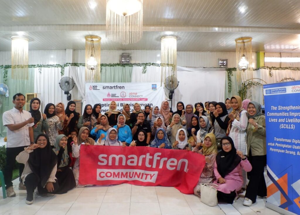 Berkolaborasi dengan Atma Connect, Smartfren Community Kabupaten Serang Ajak UMKM Naik Kelas